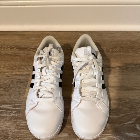 Adidas GRAND COURT 2.0 SHOES White Black Kid's Size 5.5 - Picture 5 of 11